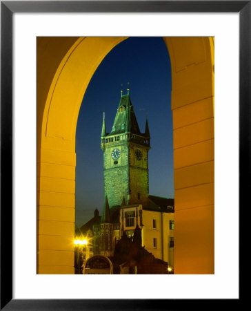 Old Town Hall Clock Tower In Old Town Square, Prague, Czech Republic by Richard Nebesky Pricing Limited Edition Print image