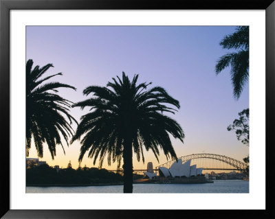 Sydney Opera House And Harbour Bridge At Dusk, Sydney, New South Wales, Australia by Fraser Hall Pricing Limited Edition Print image