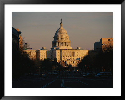 View Of The Capitol At Sunset Looking East On Pennsylvania Avenue by Brian Gordon Green Pricing Limited Edition Print image
