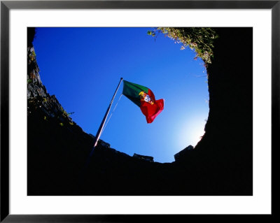 Portuguese Flag Inside Castelo Dos Mouros, Sintra, Portugal by Martin Lladó Pricing Limited Edition Print image