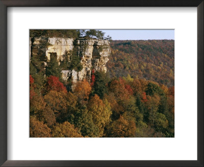 Cliffs Rise Above Autumn Foliage by Stephen Alvarez Pricing Limited Edition Print image