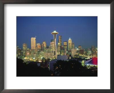Skyline At Night From Queen Anne Hill by James Blank Pricing Limited Edition Print image
