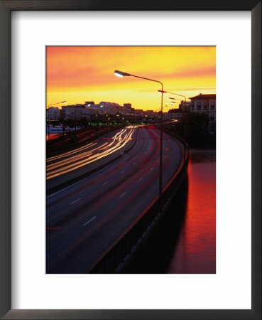 Centralbron And Sunset, Stockholm, Sweden by Anders Blomqvist Pricing Limited Edition Print image