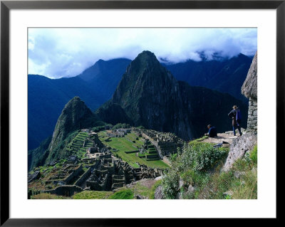Tourists At Inca Ruins Of Machu Picchu, Peru by Shirley Vanderbilt Pricing Limited Edition Print image