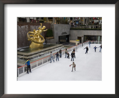 Ice Rink At Rockefeller Center, Mid Town Manhattan, New York City, New York, Usa by Robert Harding Pricing Limited Edition Print image