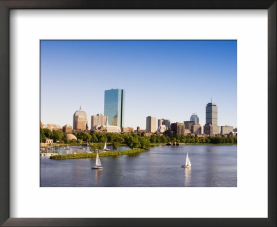 City Skyline And Charles River, Boston, Massachusetts, Usa by Amanda Hall Pricing Limited Edition Print image