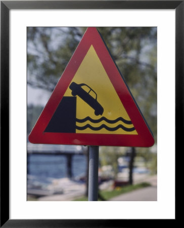 Traffic Sign Warning Drivers To Avoid The Side Of The Road by Thomas J. Abercrombie Pricing Limited Edition Print image