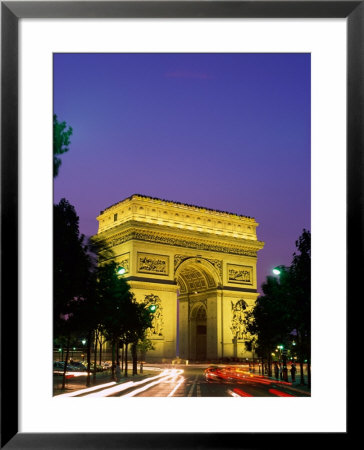 Arc De Triomphe, Night View, Paris, France by Steve Vidler Pricing Limited Edition Print image