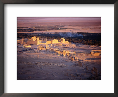 Sunset Over Ruins Of Ancient City Of 17Th Century Arab Castle, Qala'at Ibn Maan, Syria by Tony Wheeler Pricing Limited Edition Print image