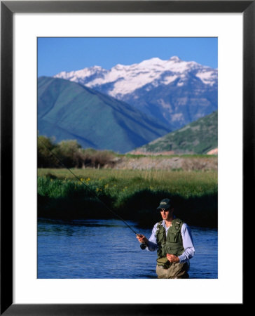 Fly-Fishing In Utah's Provo River, Provo, Utah, Usa by Cheyenne Rouse Pricing Limited Edition Print image