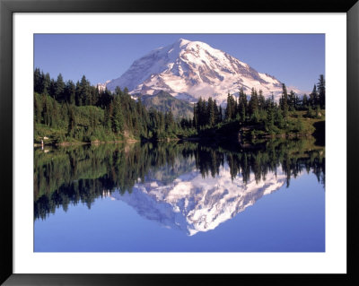 Mt. Rainier From Lake Eunice, Wa by John Luke Pricing Limited Edition Print image