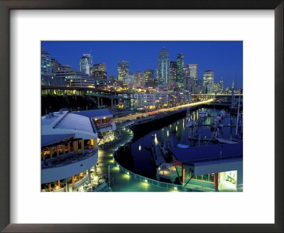 Waterfront View At Night, Washington, Usa by William Sutton Pricing Limited Edition Print image