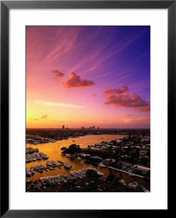 Yachts In Marina At Sunset, Ft. Lauderdale, Fl by Walter Bibikow Pricing Limited Edition Print image