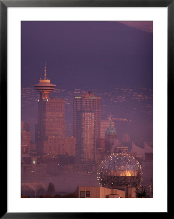Vancouver Skyline At Dawn, Vancouver, Canada by Lawrence Worcester Pricing Limited Edition Print image