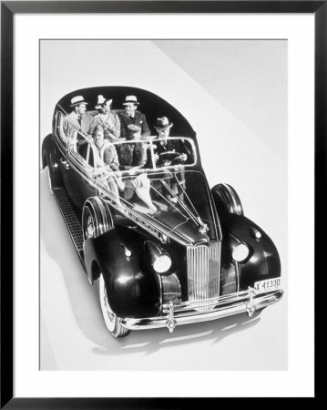Vintage Image Of People In Car by R. P. Kingston Pricing Limited Edition Print image