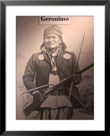 Poster Of Geronimo Indian Chief, America's Gunfight Capital, Tombstone, Arizona, Usa by Walter Bibikow Pricing Limited Edition Print image