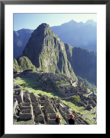 Visitors At The Ancient Ruins Of Machu Picchu, Andes Mountains, Peru by Keren Su Pricing Limited Edition Print image