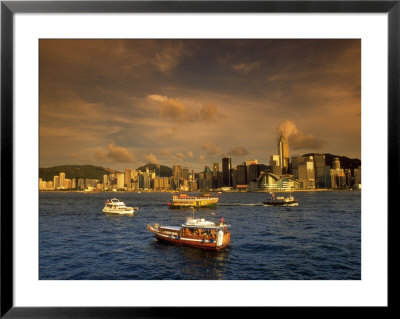 Harbor At Sunset, Hong Kong by Bill Bachmann Pricing Limited Edition Print image
