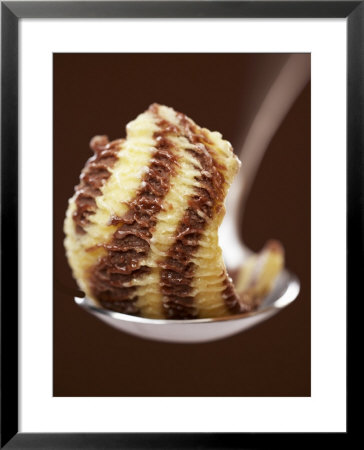 Chocolate And Vanilla Ice Cream On A Spoon by Marc O. Finley Pricing Limited Edition Print image
