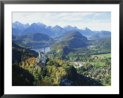 Neuschwanstein And Hohenschwangau Castles, Alpsee And Tannheimer Alps, Allgau, Bavaria, Germany by Hans Peter Merten Pricing Limited Edition Print image