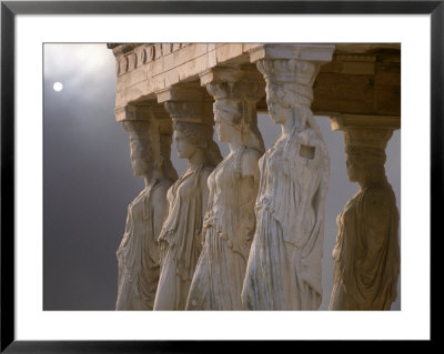Sculptures Of The Caryatid Maidens Support The Pediment Of The Erecthion Temple by Nancy Noble Gardner Pricing Limited Edition Print image