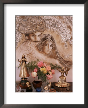 Painting By Jaya Rastogi Wheaton, In Artist's House In Jaipur, Rajasthan State, India by John Henry Claude Wilson Pricing Limited Edition Print image