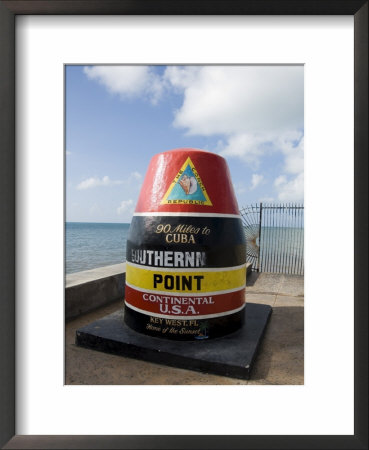 Old Buoy Used As Marker For The Furthest Point South In The United States, Key West, Florida, Usa by R H Productions Pricing Limited Edition Print image