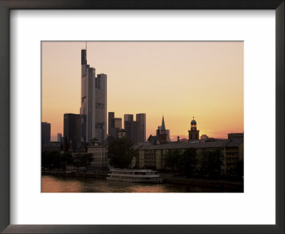 City Skyline At Sunset, Frankfurt Am Main, Germany by Roy Rainford Pricing Limited Edition Print image