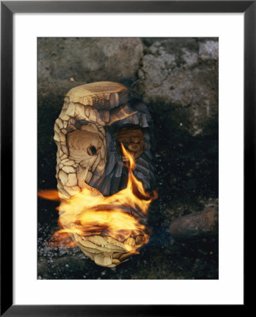 A Wooden Mask Is Set On Fire by Thomas J. Abercrombie Pricing Limited Edition Print image