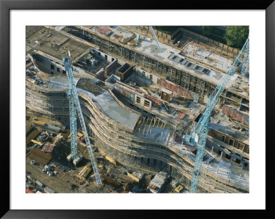 An Aerial View Of A Construction Site In Bonn, Germany by Peter Carsten Pricing Limited Edition Print image