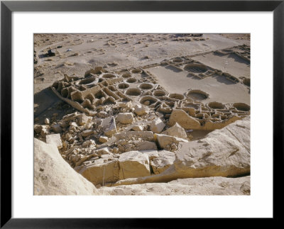 A Cliff-Top View Of The D-Shaped Ruins Of Pueblo Bonito by Joseph Baylor Roberts Pricing Limited Edition Print image