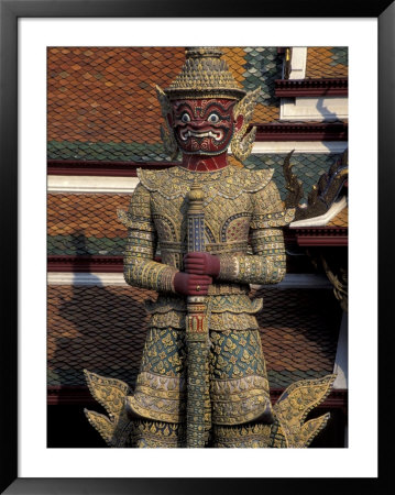 Statues Of Yaksa Adorned With Mosaics, Grand Palace, Thailand by John & Lisa Merrill Pricing Limited Edition Print image