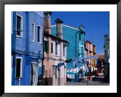 Colourful Island Houses, Burano, Veneto, Italy by Roberto Gerometta Pricing Limited Edition Print image