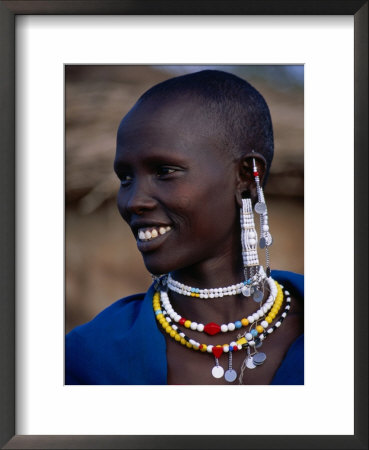 Portrait Of A Maasai Woman, Lake Manyara National Park, Tanzania by Ariadne Van Zandbergen Pricing Limited Edition Print image