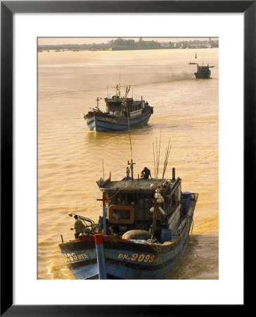 Fishing Boat, Han River, Danang, Vietnam by Walter Bibikow Pricing Limited Edition Print image