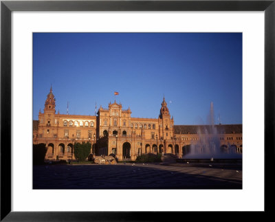Moon Over Decorative Building, Seville, Spain by David Marshall Pricing Limited Edition Print image