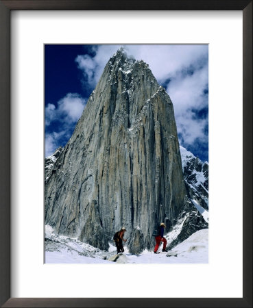 Expedition Members Hike Along Trango Glacier by Bill Hatcher Pricing Limited Edition Print image