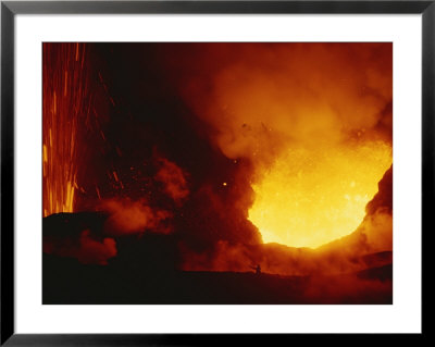 A Scientist Stands Close To The Action As Mount Etna Boldly Erupts by Peter Carsten Pricing Limited Edition Print image