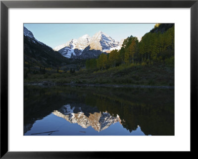 The Majestic Maroon Bells Are Reflected In Maroon Lake by Charles Kogod Pricing Limited Edition Print image