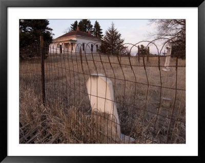 A Small, Fenced In Cemetary At Steven's Creek Farm In Nebraska by Joel Sartore Pricing Limited Edition Print image