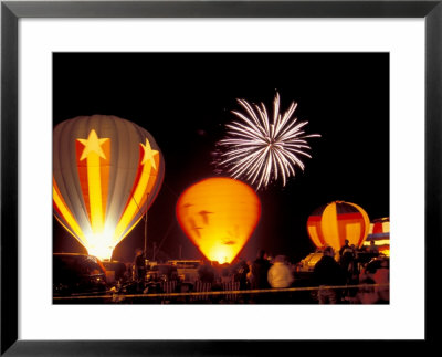 Fireworks During Night Glow Event, 30Th Annual Walla Walla Hot Air Balloon Stampede, Washington by Brent Bergherm Pricing Limited Edition Print image