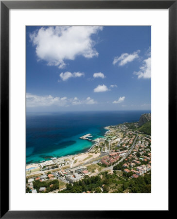 View Of Punta Di Vergine Maria From Monte Pellegrino, Mondello, Sicily, Italy by Walter Bibikow Pricing Limited Edition Print image