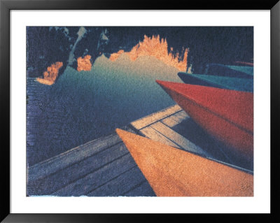 Canoes Tips On Dock by Kevin Law Pricing Limited Edition Print image
