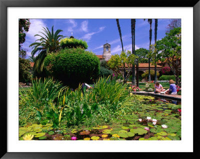 Fountain Of Four Evangelists In Central Courtyard Of San Juan Capistrano, California, Usa by Stephen Saks Pricing Limited Edition Print image