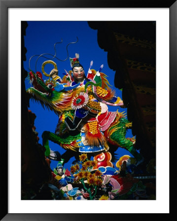 Rooftop Ornament On Taoist Szutsao Temple, Tainan, Taiwan by Martin Moos Pricing Limited Edition Print image