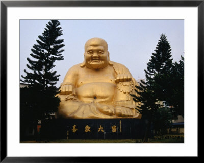 Buddha Statue At Paochueh Temple, Taichung, Taiwan by Martin Moos Pricing Limited Edition Print image