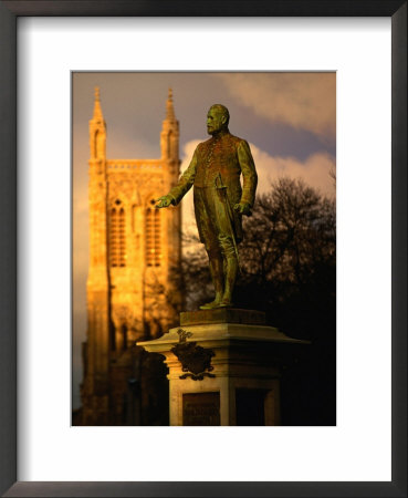 Statue Of Charles Cameron Kingston And Church Tower On King William Street Adelaide, Australia by John Hay Pricing Limited Edition Print image