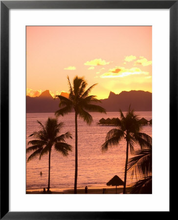 Sunset Over Moorea, Near Papeete, Tahiti Nui, Society Islands, French Polynesia, South Pacific by Stuart Westmoreland Pricing Limited Edition Print image