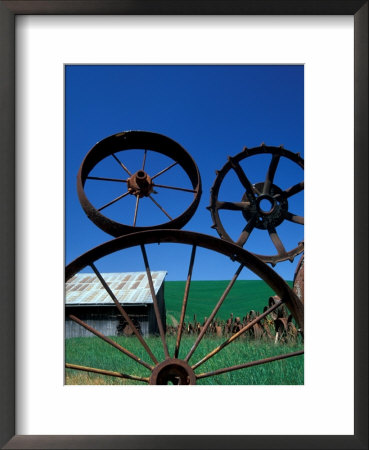The Wheel Fence And Barn, Uniontown, Whitman County, Washington, Usa by Brent Bergherm Pricing Limited Edition Print image