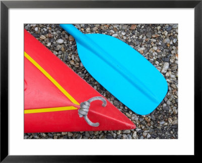 Detail Of Red Kayak And Blue Paddle by David Wall Pricing Limited Edition Print image